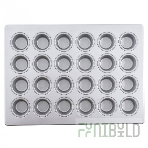 Tablecraft 12470 18 Inch Steel Mini Muffin Pan with Non-stick Coating