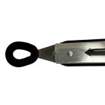 Tablecraft CW404 13-1/2 Inch Long Utility Tongs with Locking Feature Black Silicone