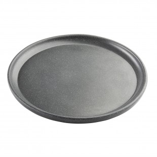 Tablecraft 11809 9 Inch Round Serving Plate Melamine Gray with Speckles