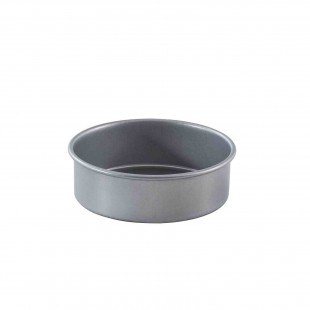 Tablecraft 12464 6.5 Inch Round Cake Pan with Silicone Glazed Non-Stick Coating Steel