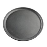 Tablecraft 11810 11 Inch Round Serving Plate Melamine Gray with Speckles