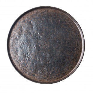Tablecraft 123518BR 16 Inch Round Platter Brown Melamine Serving Tray