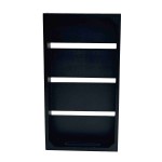 CRATE13BK 6 Inch Gastro Serving Display Crate with Cut Out Handles Wood Black
