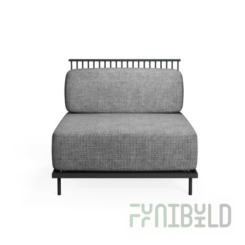 Emuamericas LLC E1081-22 33 Inch Cannolè Lounge Outdoor/Indoor Steel Module