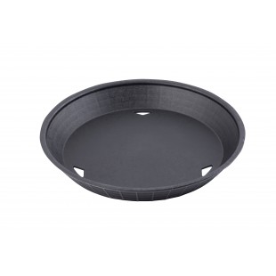Tablecraft 137510BK 10 Inch Round Platter Basket Heat Resistant Black Polypropylene