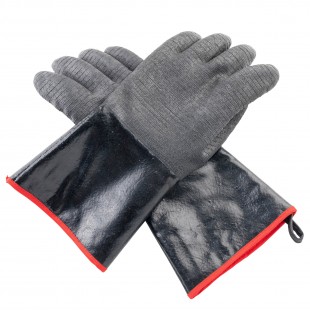 Tablecraft 11735 6 Inch High Heat Glove Black with Red Cuff Pair of 2 Tablecraft 11735 6 Inch High Heat Glove Black with Red Cuff Pair of 2