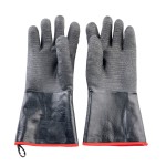 Tablecraft 11735 6 Inch High Heat Glove Black with Red Cuff Pair of 2 Tablecraft 11735 6 Inch High Heat Glove Black with Red Cuff Pair of 2