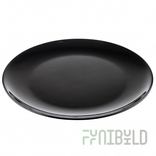Tablecraft 12087 14 Inch Round Platter Black Melamine Sierra Collection