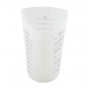 Tablecraft HSMC32 2 Cup Silicone Dishwasher Safe Measuring Cup with Flexible Design