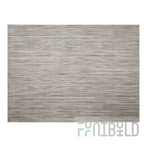 Risch GA-2016 16 Inch Woven Vinyl Rectangle Placemat Smokey Quartz - 2 Dozen