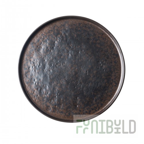 Tablecraft 123517BR 14 Inch Round Platter Melamine Brown Durable