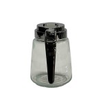 Tablecraft 1370CP 8 Oz Glass Dispenser with Chrome Plated ABS Top Dishwasher Safe