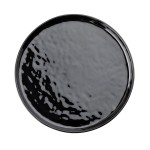 Tablecraft 12533 9 Inch Round Serving Plate Black Melamine High Gloss Finish Tablecraft 12533 9 Inch Round Serving Plate Black Melamine High Gloss Finish