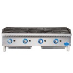 Globe GCB48G-CR 48 Inch Gas Charbroiler Radiant Countertop 160000 BTU Globe GCB48G-CR 48 Inch Gas Charbroiler Radiant Countertop 160000 BTU
