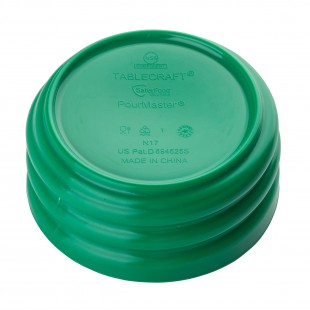 Tablecraft N17GN 3.62 Inch Green PourMaster Low Profile Top Dishwasher Safe Tablecraft N17GN 3.62 Inch Green PourMaster Low Profile Top Dishwasher Safe