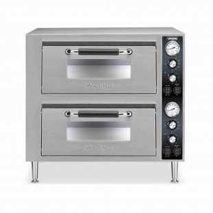 Waring WPO750 18-Inch Double-Deck Pizza Oven, Dual Chamber