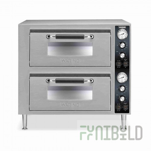 Waring WPO750 18-Inch Double-Deck Pizza Oven, Dual Chamber