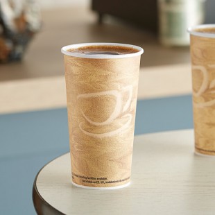 Solo Mistique 20 oz. Single-Sided Poly Paper Hot Cup - 600/Case Solo Mistique 20 oz. Single-Sided Poly Paper Hot Cup - 600/Case