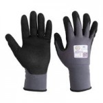 Armor Guys Extraflex Olympus 04-300-L Light Blue 13 Gauge A3 Gloves with Black HCT Microfoam Nitrile Palm Coating - Large