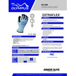 Armor Guys Extraflex Olympus 04-300-L Light Blue 13 Gauge A3 Gloves with Black HCT Microfoam Nitrile Palm Coating - Large