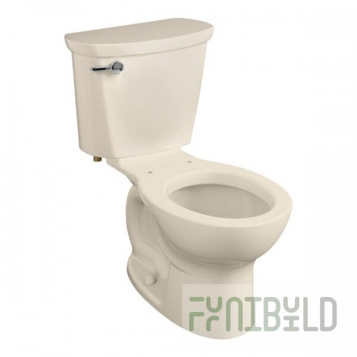 American Standard Cadet PRO 215DA004.021 Bone Vitreous China Floor-Mount Standard Height Toilet with Round High-Efficiency Bowl - 1.6 GPF