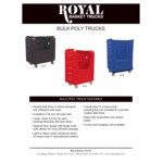 Royal Basket Trucks 36 Cu. Ft. Red Bulk Poly Truck with Steel Base and 2 Rigid / 2 Swivel Casters R36-RDX-BFC-6UNN