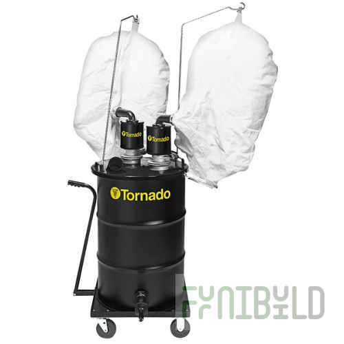 Tornado 95962 55 Gallon Dual Venturi Air Wet / Dry Industrial Vacuum with External Filter