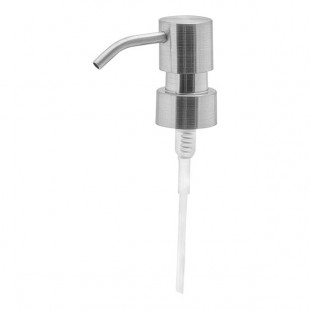room360 Silver Mirrored Stainless Steel Soap Dispenser Pump - 6/Case