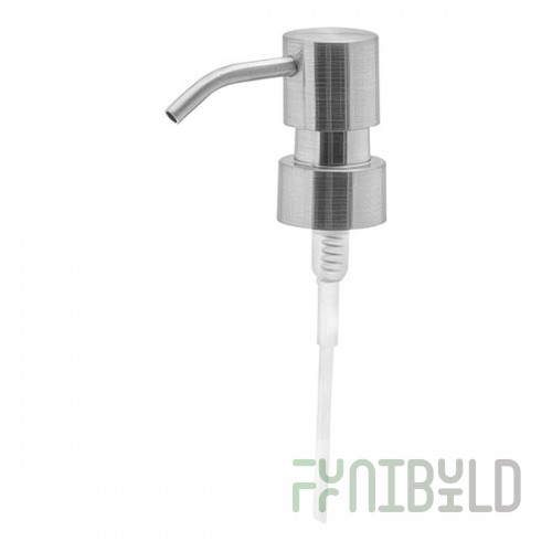 room360 Silver Mirrored Stainless Steel Soap Dispenser Pump - 6/Case