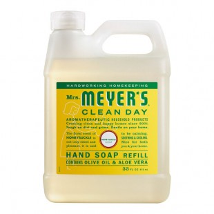 Mrs. Meyer's Clean Day 394966 33 oz. Honeysuckle Scented Hand Soap Refill - 6/Case