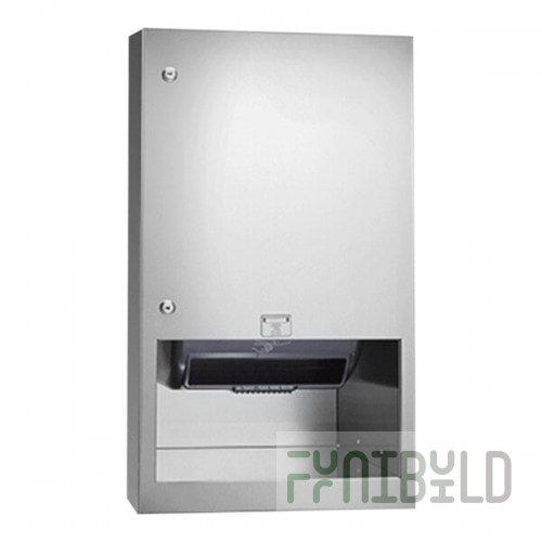 American Specialties, Inc. Simplicity 10-645210A-6 Semi-Recessed Battery-Operated Automatic Roll Paper Towel Dispenser
