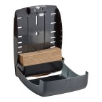 Lavex Translucent Black C-Fold / Multifold Paper Towel Dispenser with 4,000 Kraft M-Fold Paper Towels Lavex Translucent Black C-Fold / Multifold Paper Towel Dispenser with 4,000 Kraft M-Fold Paper Towels