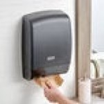 Lavex Translucent Black C-Fold / Multifold Paper Towel Dispenser with 4,000 Kraft M-Fold Paper Towels Lavex Translucent Black C-Fold / Multifold Paper Towel Dispenser with 4,000 Kraft M-Fold Paper Towels