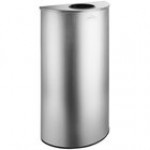 Lancaster Table & Seating 12 Gallon Black Powder-Coated Metal Half Round Decorative Trash Can Lancaster Table & Seating 12 Gallon Black Powder-Coated Metal Half Round Decorative Trash Can