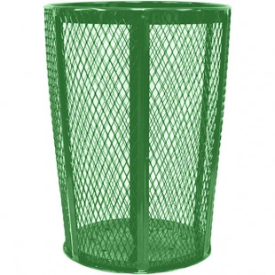 Witt Industries EXP-52GN 48 Gallon Green Steel Mesh Round Outdoor Trash Can Witt Industries EXP-52GN 48 Gallon Green Steel Mesh Round Outdoor Trash Can