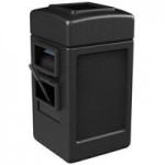 Commercial Zone 758901 Islander Waste 'N Wipe 40 Gallon Black Rectangular Open Top Trash Can with Paper Towel Dispenser, Squeegee, and Windshield Wash Station Commercial Zone 758901 Islander Waste 'N Wipe 40 Gallon Black Rectangular Open Top Trash Can with Paper Towel Dispenser, Squeegee, and Windshield Wash Station
