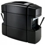 Commercial Zone 758901 Islander Waste 'N Wipe 40 Gallon Black Rectangular Open Top Trash Can with Paper Towel Dispenser, Squeegee, and Windshield Wash Station Commercial Zone 758901 Islander Waste 'N Wipe 40 Gallon Black Rectangular Open Top Trash Can with Paper Towel Dispenser, Squeegee, and Windshield Wash Station