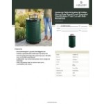 Lancaster Table & Seating 36 Gallon Heavy-Duty Round Green Expanded Steel Outdoor Trash Can with Rain Bonnet Lid Lancaster Table & Seating 36 Gallon Heavy-Duty Round Green Expanded Steel Outdoor Trash Can with Rain Bonnet Lid