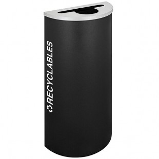 Ex-Cell Kaiser RC-KDHR-R BLX Kaleidoscope Collection Black Texture 8 Gallon Customizable Half-Round Recyclables Receptacle Ex-Cell Kaiser RC-KDHR-R BLX Kaleidoscope Collection Black Texture 8 Gallon Customizable Half-Round Recyclables Receptacle