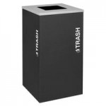 Ex-Cell Kaiser RC-KDHR-R BLX Kaleidoscope Collection Black Texture 8 Gallon Customizable Half-Round Recyclables Receptacle
