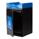 Commercial Zone Avante 55 Gallon Blue Polyethylene Square Indoor / Outdoor Modular Single-Stream Recycling Bin Commercial Zone Avante 55 Gallon Blue Polyethylene Square Indoor / Outdoor Modular Single-Stream Recycling Bin