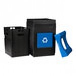 Commercial Zone Avante 55 Gallon Blue Polyethylene Square Indoor / Outdoor Modular Single-Stream Recycling Bin Commercial Zone Avante 55 Gallon Blue Polyethylene Square Indoor / Outdoor Modular Single-Stream Recycling Bin