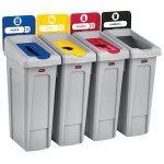 Rubbermaid® 2007907 Slim Jim Recycling Yellow Billboard