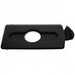 Rubbermaid® 2007893 Slim Jim Recycling Black Rectangular Hinged Bottle Lid Insert