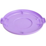 Carlisle 84103389 Bronco 32 Gallon Purple Flat Round Trash Can Lid