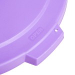 Carlisle 84103389 Bronco 32 Gallon Purple Flat Round Trash Can Lid