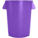 Carlisle 84103389 Bronco 32 Gallon Purple Flat Round Trash Can Lid