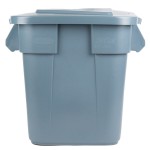 Rubbermaid® BRUTE 28 Gallon Gray Square Trash Can and Lid