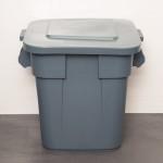 Rubbermaid® BRUTE 28 Gallon Gray Square Trash Can and Lid