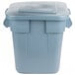 Rubbermaid® BRUTE 28 Gallon Gray Square Trash Can and Lid